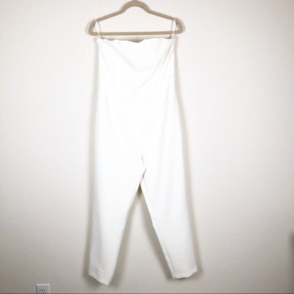 Express White Strapless Tube One-Piece Jumpsuit - Picture 2 of 8